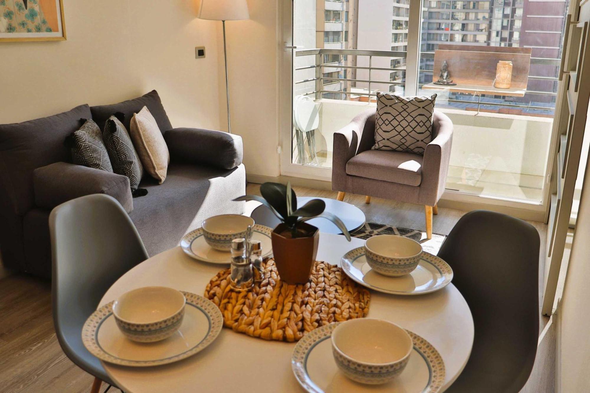 Hom I Precioso Y Acogedor Depto 1d1b En Apartamento